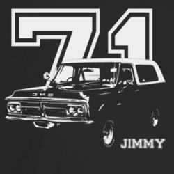 1971 Jimmy Three Quarter Angle View With Year And Model Name Dark Colo