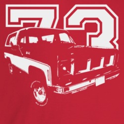 1973 Jimmy Three Quarter Angle View With Year Dark Color T Shirt