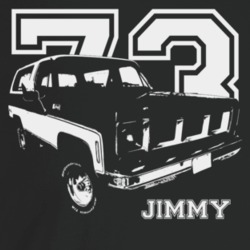 1973 Jimmy Three Quarter Angle View With Year And Model Name Dark Colo