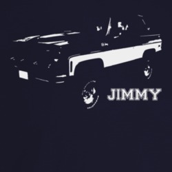 1974 Jimmy Three Quarter Angle View With Model Name Dark Color T Shirt