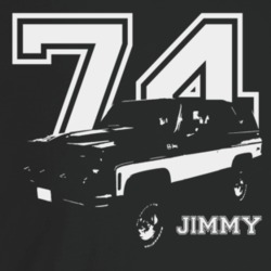 1974 Jimmy Three Quarter Angle View With Year And Model Name Dark Colo
