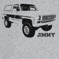 1975 Jimmy Three Quarter Angle View With Model Name Light Color T Shir