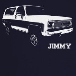 1975 Jimmy Three Quarter Angle View With Model Name Dark Color T Shirt