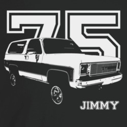 1975 Jimmy Three Quarter Angle View With Year And Model Name Dark Colo