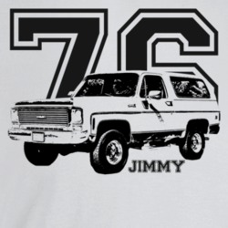 1976 Jimmy Three Quarter Angle View With Year And Model Name Light Col
