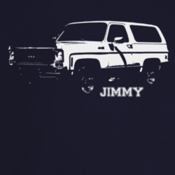 1976 Jimmy Three Quarter Angle View With Model Name Dark Color T Shirt