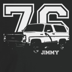 1976 Jimmy Three Quarter Angle View With Year And Model Name Dark Colo