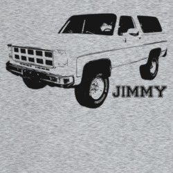 1977 Jimmy Three Quarter Angle View With Model Name Light Color T Shir