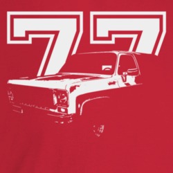 1977 Jimmy Three Quarter Angle View With Year Dark Color T Shirt
