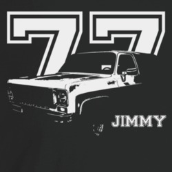1977 Jimmy Three Quarter Angle View With Year And Model Name Dark Colo