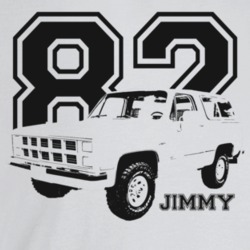 1982 Jimmy Three Quarter Angle View With Year And Model Name Light Col