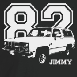 1982 Jimmy Three Quarter Angle View With Year And Model Name Dark Colo