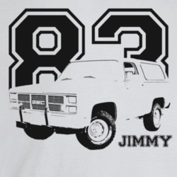 1983 Jimmy Three Quarter Angle View With Year And Model Name Light Col