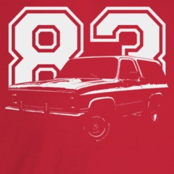 1983 Jimmy Three Quarter Angle View With Year Dark Color T Shirt