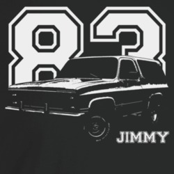 1983 Jimmy Three Quarter Angle View With Year And Model Name Dark Colo