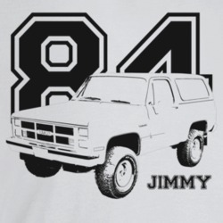 1984 Jimmy Three Quarter Angle View With Year And Model Name Light Col