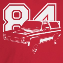 1984 Jimmy Three Quarter Angle View With Year Dark Color T Shirt