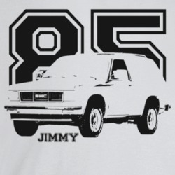 1985 Jimmy Three Quarter Angle View With Year And Model Name Light Col