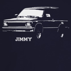 1985 Jimmy Three Quarter Angle View With Model Name Dark Color T Shirt