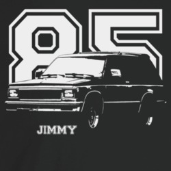 1985 Jimmy Three Quarter Angle View With Year And Model Name Dark Colo