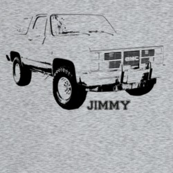 1986 Jimmy Three Quarter Angle View With Model Name Light Color T Shir