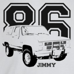 1986 Jimmy Three Quarter Angle View With Year And Model Name Light Col