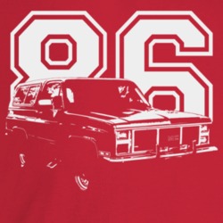 1986 Jimmy Three Quarter Angle View With Year Dark Color T Shirt