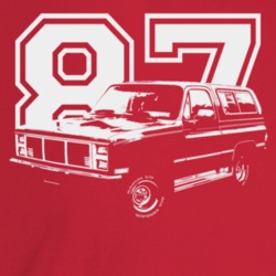 1987 Jimmy Three Quarter Angle View With Year Dark Color T Shirt