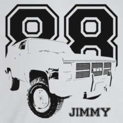 1988 Jimmy Three Quarter Angle View With Year And Model Name Light Col