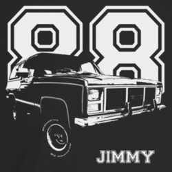 1988 Jimmy Three Quarter Angle View With Year And Model Name Dark Colo