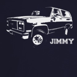 1989 Jimmy Three Quarter Angle View With Model Name Dark Color T Shirt
