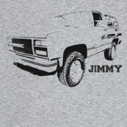 1990 Jimmy Three Quarter Angle View With Model Name Light Color T Shir