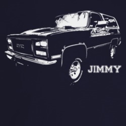 1990 Jimmy Three Quarter Angle View With Model Name Dark Color T Shirt
