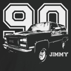 1990 Jimmy Three Quarter Angle View With Year And Model Name Dark Colo