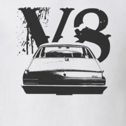 1969 CHEVY NOVA Faded Look Rear View Black Graphic With V8 Light T Shi