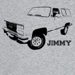 1991 Jimmy Three Quarter Angle View With Model Name Light Color T Shir