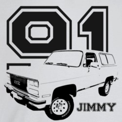 1991 Jimmy Three Quarter Angle View With Year And Model Name Light Col