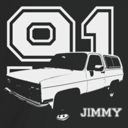 1991 Jimmy Three Quarter Angle View With Year And Model Name Dark Colo