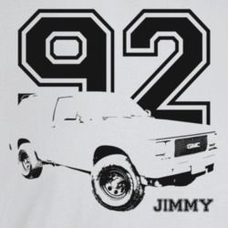 1992 Jimmy Three Quarter Angle View With Year And Model Name Light Col