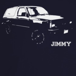 1992 Jimmy Three Quarter Angle View With Model Name Dark Color T Shirt