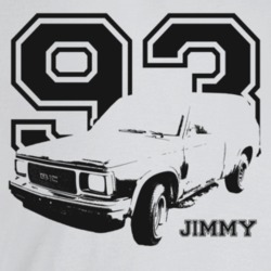 1993 Jimmy Three Quarter Angle View With Year And Model Name Light Col
