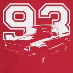 1993 Jimmy Three Quarter Angle View With Year Dark Color T Shirt