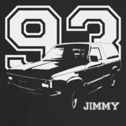 1993 Jimmy Three Quarter Angle View With Year And Model Name Dark Colo