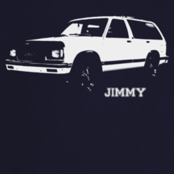 1994 Jimmy Three Quarter Angle View With Model Name Dark Color T Shirt