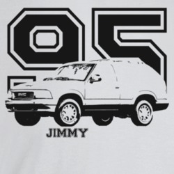 1995 Jimmy Three Quarter Angle View With Year And Model Name Light Col