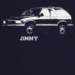 1995 Jimmy Three Quarter Angle View With Model Name Dark Color T Shirt