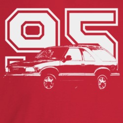 1995 Jimmy Three Quarter Angle View With Year Dark Color T Shirt