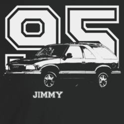 1995 Jimmy Three Quarter Angle View With Year And Model Name Dark Colo