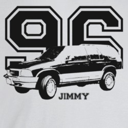 1996 Jimmy Three Quarter Angle View With Year And Model Name Light Col