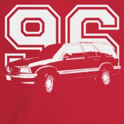 1996 Jimmy Three Quarter Angle View With Year Dark Color T Shirt